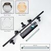 Koyoto ceiling light, globe light Amber, chrome, clear, Smoke-coloured, 5-light sources