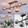 Chehalis ceiling light, globe light Smoke-coloured, 5-light sources