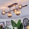 Chehalis ceiling light, globe light Smoke-coloured, 5-light sources