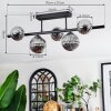 Chehalis ceiling light, globe light Smoke-coloured, 5-light sources