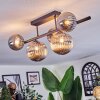 Chehalis ceiling light, globe light Smoke-coloured, 5-light sources