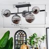 Chehalis ceiling light, globe light Smoke-coloured, 5-light sources