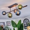 Chehalis ceiling light, globe light blue, green, coppery, 5-light sources