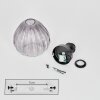 Rafel ceiling light black, 1-light source