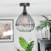 Rafel ceiling light black, 1-light source