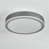 Salmi ceiling light, Panel LED grey, silver, 1-light source