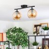 Koyoto ceiling light, globe light Amber, 2-light sources