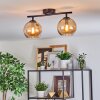 Koyoto ceiling light, globe light Amber, 2-light sources