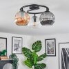 Ripoll ceiling light, globe light Amber, clear, Smoke-coloured, 3-light sources