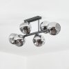 Ripoll ceiling light, globe light Smoke-coloured, 6-light sources