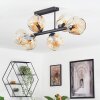 Ripoll ceiling light, globe light Amber, 6-light sources