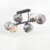 Ripoll ceiling light, globe light Amber, Smoke-coloured, 6-light sources