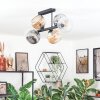 Ripoll ceiling light, globe light Amber, clear, Smoke-coloured, 6-light sources