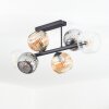 Ripoll ceiling light, globe light Amber, clear, Smoke-coloured, 6-light sources