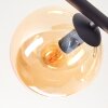 Gastor ceiling light, globe light Amber, 5-light sources