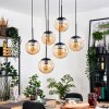 Gastor hanging light, globe light, pendant light black, 6-light sources
