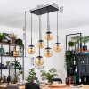 Gastor hanging light, globe light, pendant light black, 6-light sources