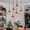 Gastor hanging light, globe light, pendant light black, 6-light sources