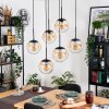 Gastor hanging light, globe light, pendant light black, 6-light sources