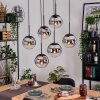 Gastor hanging light, globe light, pendant light black, 6-light sources