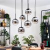 Gastor hanging light, globe light, pendant light black, 6-light sources