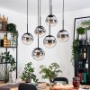 Gastor hanging light, globe light, pendant light black, 6-light sources