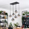 Gastor hanging light, globe light, pendant light black, 6-light sources