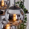 Gastor hanging light, globe light, pendant light black, 6-light sources