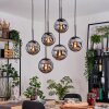 Gastor hanging light, globe light, pendant light black, 6-light sources
