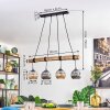 Ripoll hanging light, globe light, pendant light Ecru, black, 4-light sources