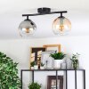 Koyoto ceiling light, globe light Amber, clear, Smoke-coloured, 2-light sources