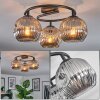 Ripoll ceiling light, globe light Smoke-coloured, 3-light sources