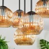 Ripoll ceiling light, globe light Amber, 5-light sources