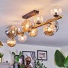 Chehalis ceiling light, globe light gold, black, 10-light sources