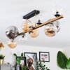 Chehalis ceiling light, globe light gold, black, 10-light sources