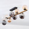 Chehalis ceiling light, globe light gold, black, 10-light sources