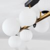 Chehalis ceiling light, globe light gold, black, 10-light sources
