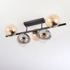 Gastor ceiling light, globe light Amber, clear, Smoke-coloured, 5-light sources