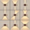 Tamarin outdoor wall light, wall light LED rust-coloured, 2-light sources