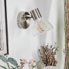 Saire wall light, wall spotlight chrome, matt nickel, 1-light source