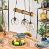 Ripoll hanging light, globe light, pendant light Ecru, black, 3-light sources