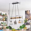 Ripoll hanging light, globe light, pendant light Ecru, black, 3-light sources