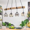 Ripoll hanging light, globe light, pendant light Ecru, black, 4-light sources