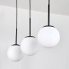 Gastor hanging light, globe light, pendant light white, 3-light sources
