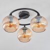 Koyoto ceiling light, globe light 37 cm Amber, 3-light sources