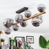 Chehalis ceiling light, globe light gold, black, 10-light sources