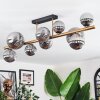 Chehalis ceiling light, globe light gold, black, 10-light sources