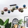 Chehalis ceiling light, globe light gold, black, 10-light sources