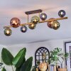 Chehalis ceiling light, globe light gold, black, 10-light sources