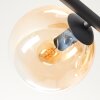 Gastor ceiling light, globe light Amber, clear, 5-light sources